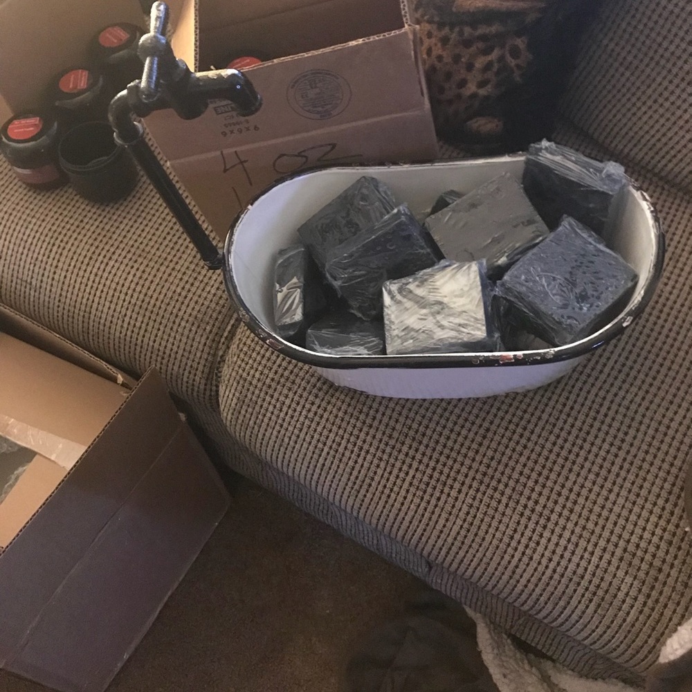 Activated charcoal soap